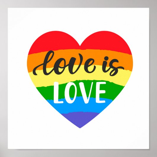 Liebe ist Liebe Rainbow Heart Poster (Vorne)