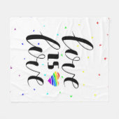 Liebe ist Liebe| Rainbow Hearts Fleecedecke (Vorderseite (Horizontal))