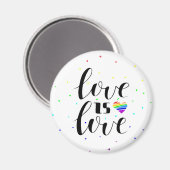 Liebe ist Liebe | Rainbow Hearts Magnet (Vorderseite/Rückseite)