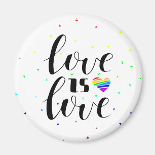 Liebe ist Liebe  Rainbow Hearts Magnet