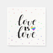 Liebe ist Liebe | Rainbow Hearts Serviette (Vorderseite)