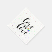 Liebe ist Liebe | Rainbow Hearts Serviette (Ecke)