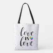 Liebe ist Liebe| Rainbow Hearts Tasche (Rückseite)