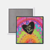 Liebe ist Liebe Rainbow Inspirivity Whimsical Hear Magnet (Vorderseite/Rückseite)