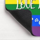 Liebe ist Liebe Rainbow LGBTQ Pride Month Mousepad (Ecke)