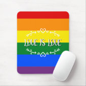 Liebe ist Liebe Rainbow LGBTQ Pride Mousepad (Mit Mouse)