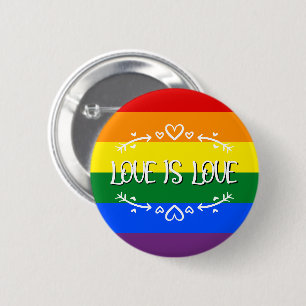Liebe ist Liebe-Rainbow-LGBTQ-Schaltfläche Button