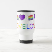 Liebe ist Liebe Rainbow Lila Heart Cake Gay Pride Reisebecher (Mittel)