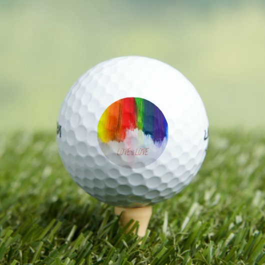 Liebe ist Liebe Rainbow Pride LBGQT Golfball (Insitu T-Shirt)