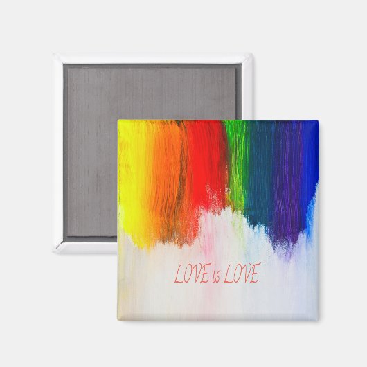 Liebe ist Liebe Rainbow Pride LBGQT Magnet (Vorderseite/Rückseite)
