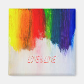 Liebe ist Liebe Rainbow Pride LBGQT Magnet (Vorne)