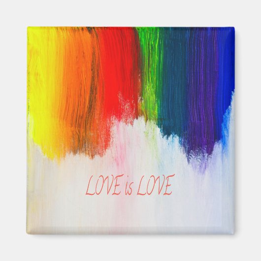 Liebe ist Liebe Rainbow Pride LBGQT Magnet (Vorne)
