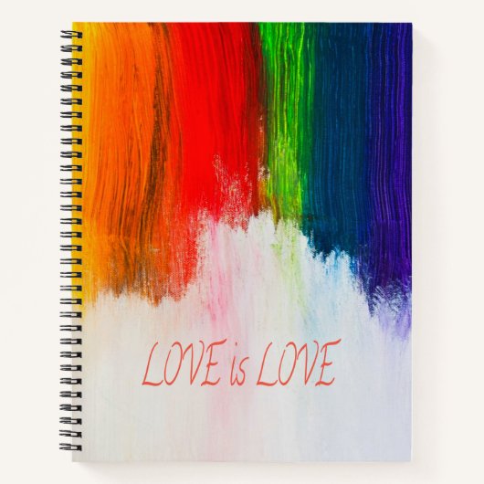 Liebe ist Liebe Rainbow Pride LBGQT Notizblock (Vorderseite)