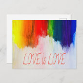 Liebe ist Liebe Rainbow Pride LBGQT Postkarte (Vorne/Hinten)