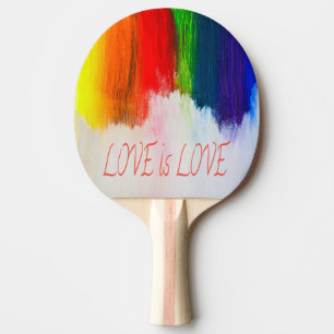 Liebe ist Liebe Rainbow Pride LBGQT Tischtennis Schläger