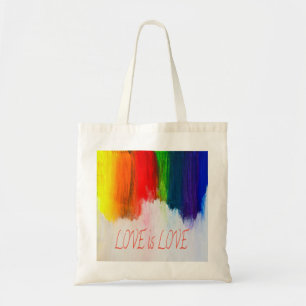 Liebe ist Liebe Rainbow Pride LBGQT Tragetasche