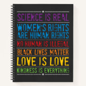 Liebe ist Liebe Rainbow Pride Notizblock (Vorderseite)