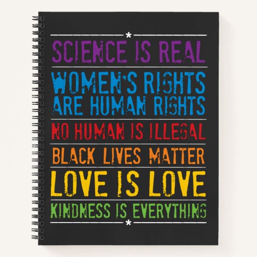 Liebe ist Liebe Rainbow Pride Notizblock (Vorderseite)