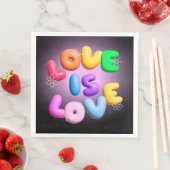 Liebe ist Liebe: Rainbow Pride Paper Napkins Serviette (Beispiel)