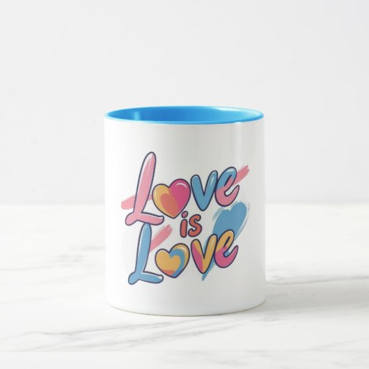 Liebe ist Liebe Rainbow Pride Tasse (Zentrum)