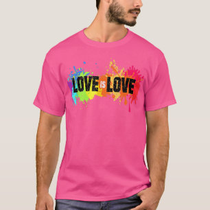 Liebe ist Liebe Rainbow Spritzer LGBT Pride Gay Pr T-Shirt