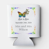 Liebe ist Liebe Rainbow Theme Wedding Dosenkühler (Rückseite)