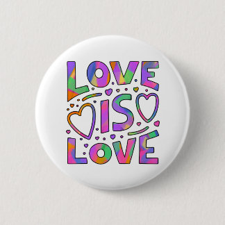 Liebe ist Liebe Rainbow Typografie Button
