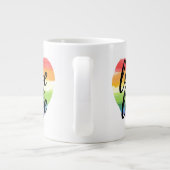 Liebe ist Liebe| Rainbow Watercolor Herz Jumbo-Tasse (Rückseite)