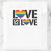 Liebe ist Liebe Rechteckiger Aufkleber (Tasche)