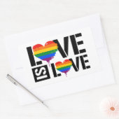 Liebe ist Liebe Rechteckiger Aufkleber (Umschlag)