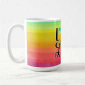 Liebe ist Liebe - Regenbogen farbig Kaffeetasse (Links)