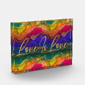 Liebe ist Liebe Regenbogen Fotoblock (Links)