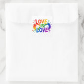 Liebe ist Liebe Regenbogen Herz Aufkleber (Tasche)