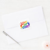 Liebe ist Liebe Regenbogen Herz Aufkleber (Umschlag)