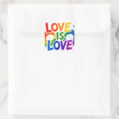 Liebe ist Liebe Regenbogen Herz Aufkleber (Tasche)