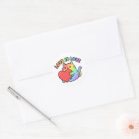 Liebe ist Liebe Regenbogen-Katzengeschenk, süßer S