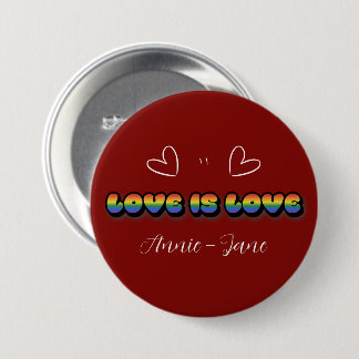 Liebe ist Liebe Regenbogen LGBTQ Button