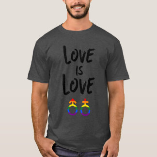 Liebe ist Liebe Regenbogen LGBTQ lustig T-Shirt