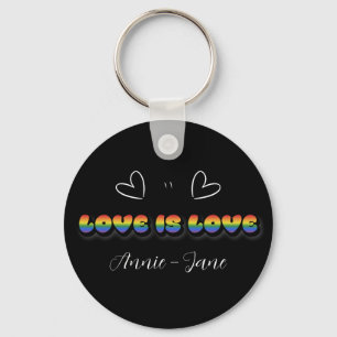 Liebe ist Liebe Regenbogen LGBTQ Schlüsselanhänger