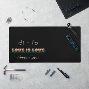 Liebe ist Liebe Regenbogen LGBTQ Schreibtischmatte