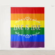 Liebe ist Liebe Regenbogen-LGBTQ-Stolz-Hintergrund