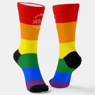 Liebe ist Liebe Regenbogen-LGBTQ-Stolz-Socken Socken