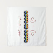 Liebe ist Liebe Regenbogen LGBTQ Wandteppich (Vorderseite (Horizontal))