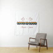 Liebe ist Liebe Regenbogen LGBTQ Wandteppich (Beispiel)