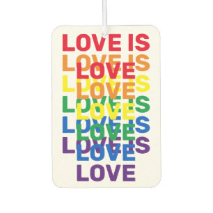 Liebe ist Liebe Regenbogen moderne Typografie Autolufterfrischer