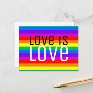 Liebe ist Liebe, Regenbogen Postkarte