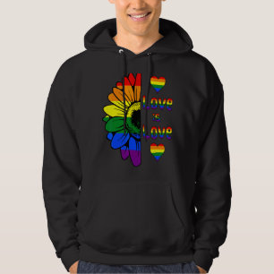 Liebe ist Liebe Regenbogen Sonnenblume schwul Lesb Hoodie
