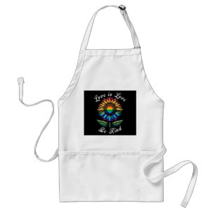 Liebe ist Liebe Regenbogen Sonnenblumen LGBT+ schw Schürze
