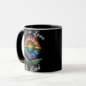 Liebe ist Liebe Regenbogen Sonnenblumen LGBT+ schw Tasse (Vorderseite Links)
