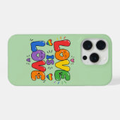 Liebe ist Liebe Regenbogen Stolz iPhone Hülle (Rückseite (Horizontal))